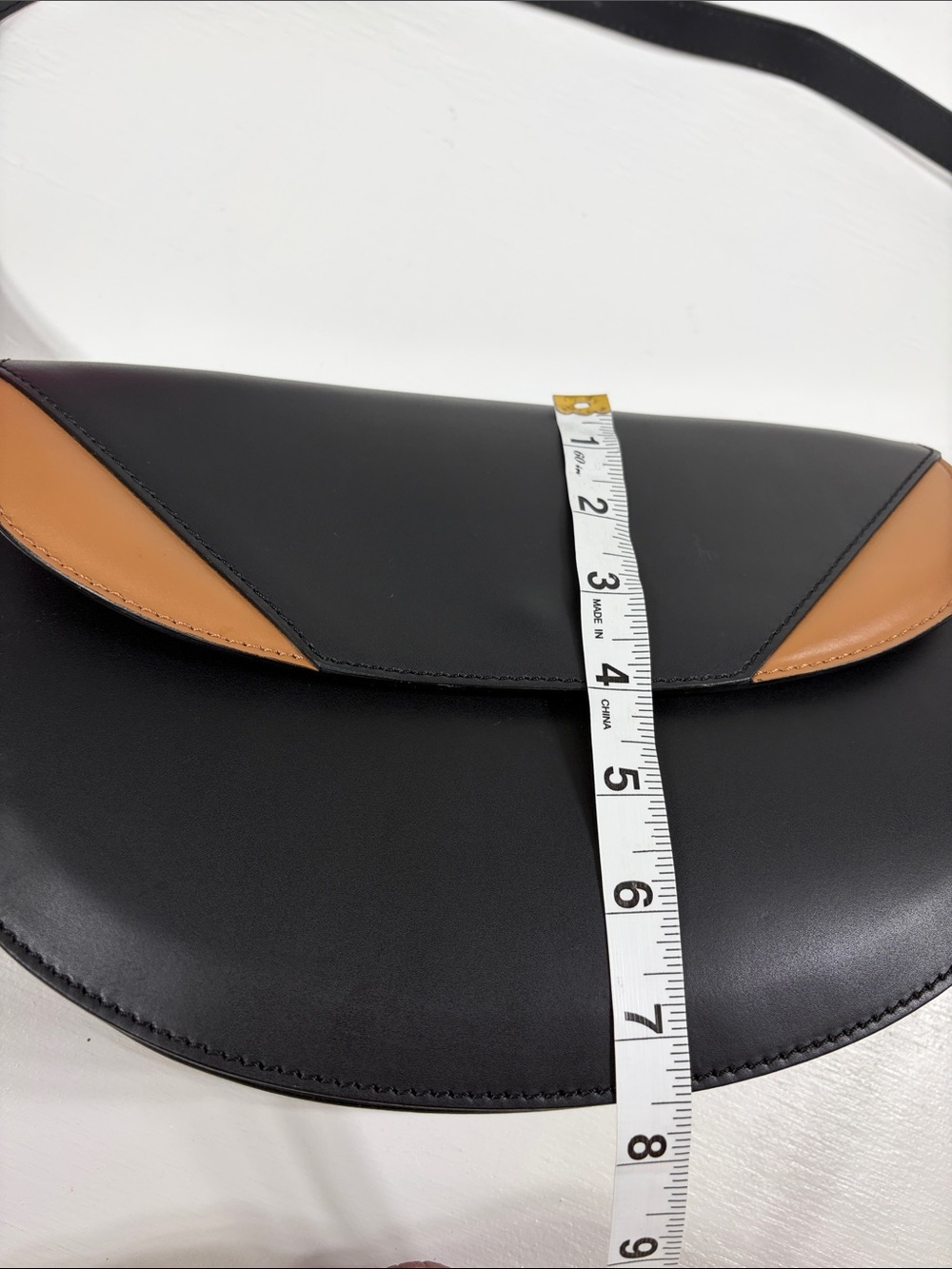 Valentina made in Italy leather purse black and brown shoulder bag - Picture 6 of 9